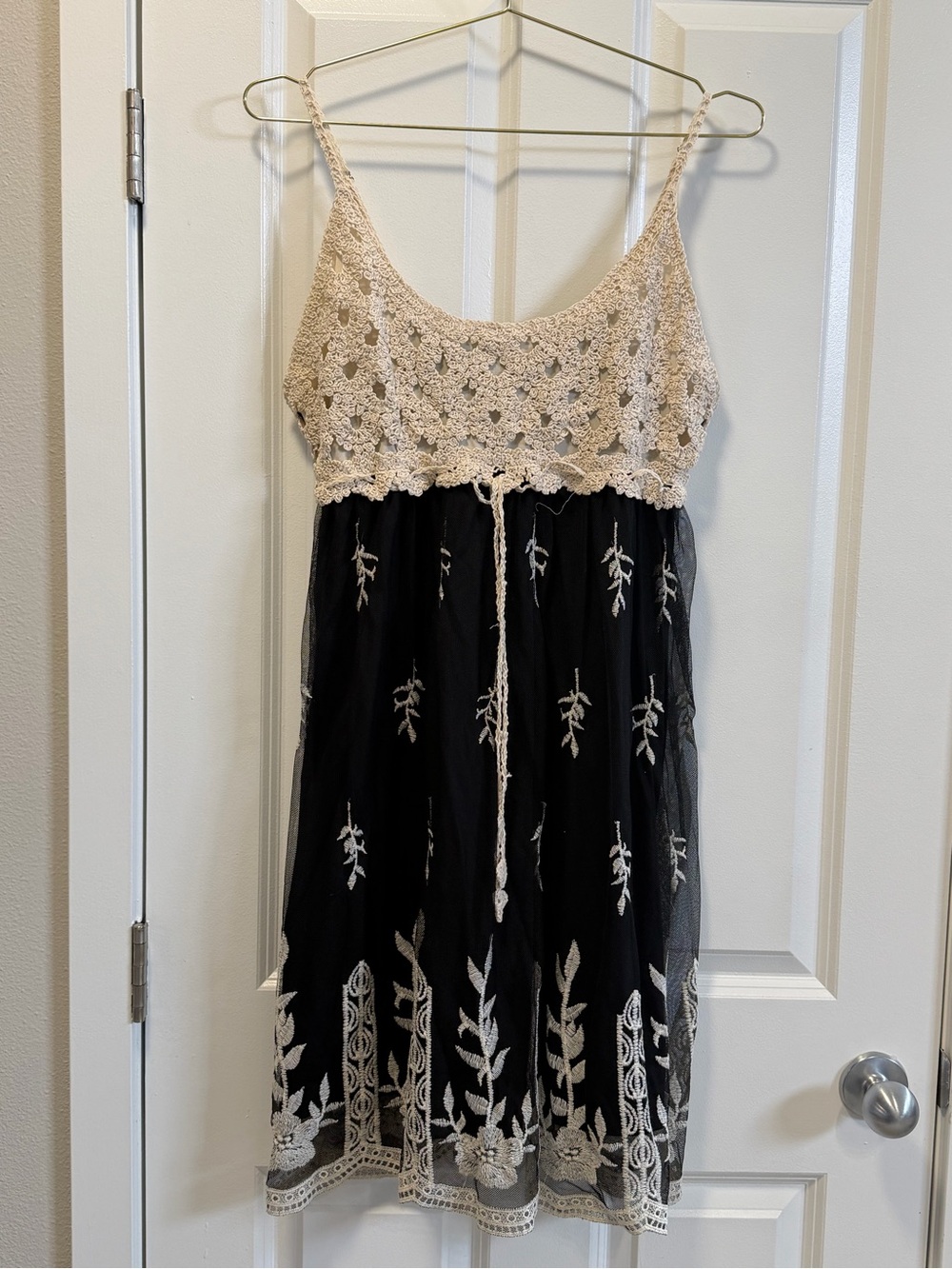 Keren Hart mesh crochet dress new